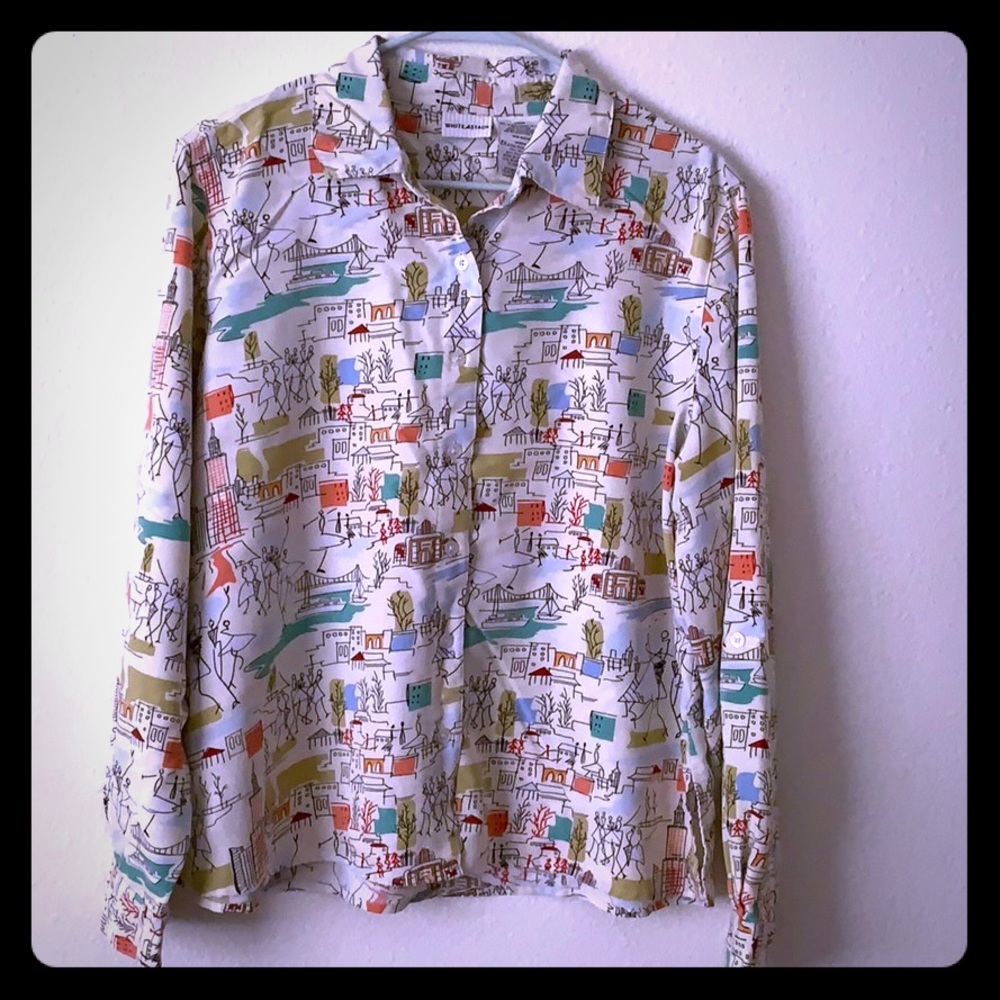 VINTAGE WHITE STAG Women’s Buttoned Down Shirt Size XL